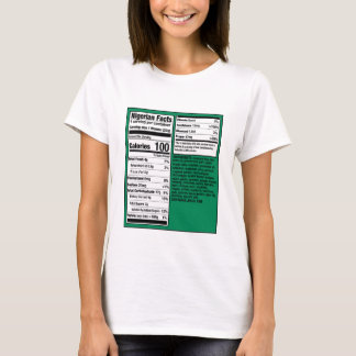 T-shirt Chemise des faits nutritionnels de la femme nigéri