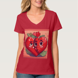 T-shirt Chemise des femmes rouges Saint Valentin