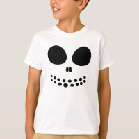 Chemise des garçons à visage crâne noir