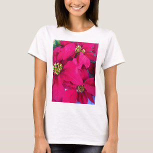 T-shirt Chemise des poinsettias des femmes