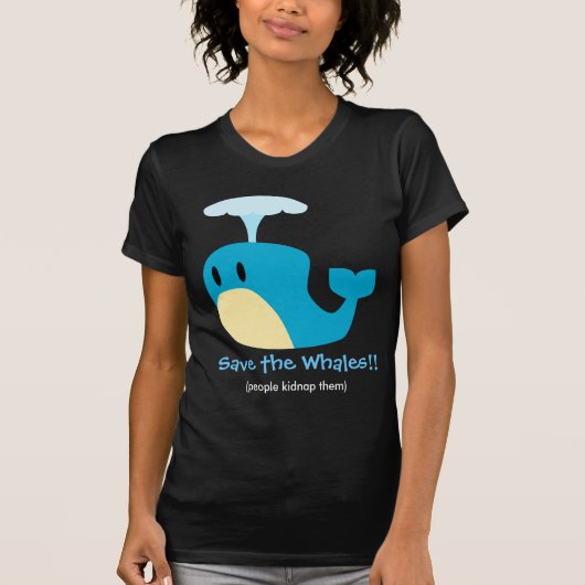 T-shirt Chemise des textes de baleine (Devant)
