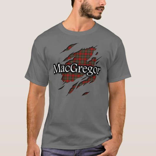 T-shirt Chemise d'esprit de tartan de MacGregor de clan (Devant)