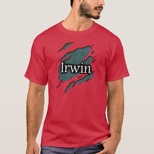 T-shirt Chemise d'esprit de tartan d'Irwin de clan (Devant)