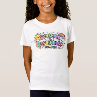 T-Shirt Chemise d'été avec un design de petite fille migno