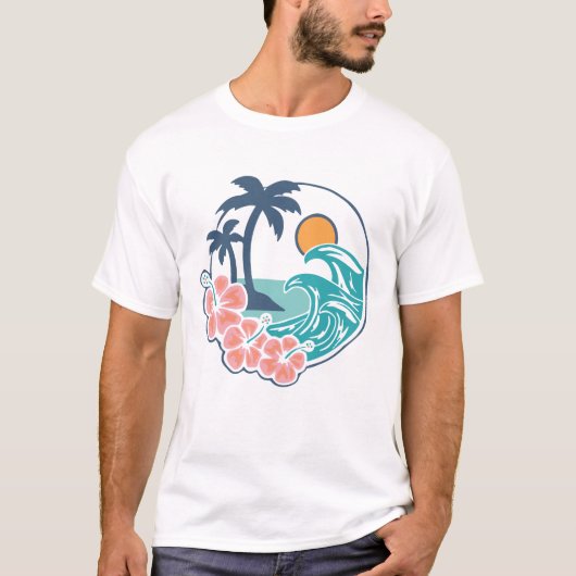 T-shirt Chemise d'été, plage (Devant)