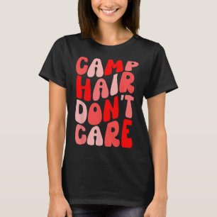 T-shirt Chemise d'été pour fille Camping cheveux, ça m'est