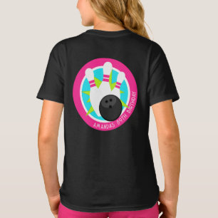 T-shirt Chemise d'événement Neon Bowling avec nom sur la p
