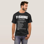 T-shirt Chemise d'excuse de pêche (Devant entier)