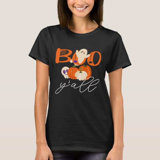 T-shirt Chemise d'Halloween Boo Y'all - Idée de costume Te (Devant)