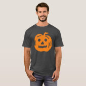 T-shirt Chemise d'Halloween Citrouille Jack-O-Lantern oran (Devant entier)