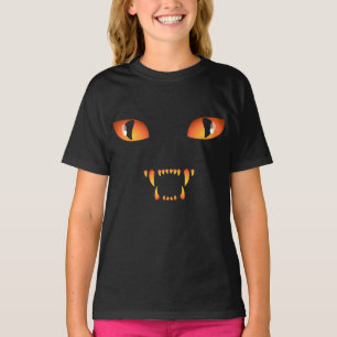 T-shirt Chemise d'Halloween pour enfant Chat Noir Chemise