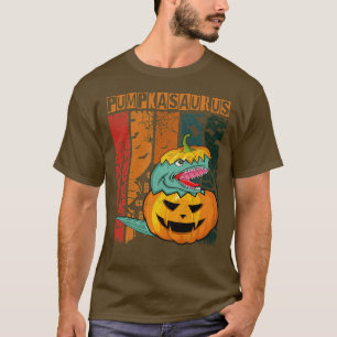 T-shirt Chemise d'Halloween Pumpkasaurus Dinosaur-Chemise 