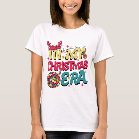 T-shirt Chemise d'hiver Fêtes de Noël Lumières Tee (Devant)