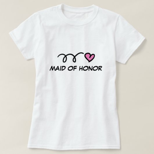 T-shirt Chemise d'honneur avec coeur rose (Design devant)