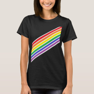 T-shirt Chemise diagonale d'arc-en-ciel