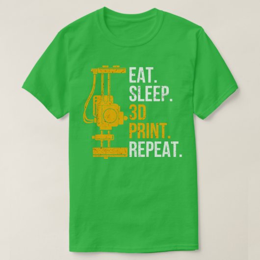T-shirt Chemise d'impression 3D Mangez le sommeil 3D Impri (Design devant)