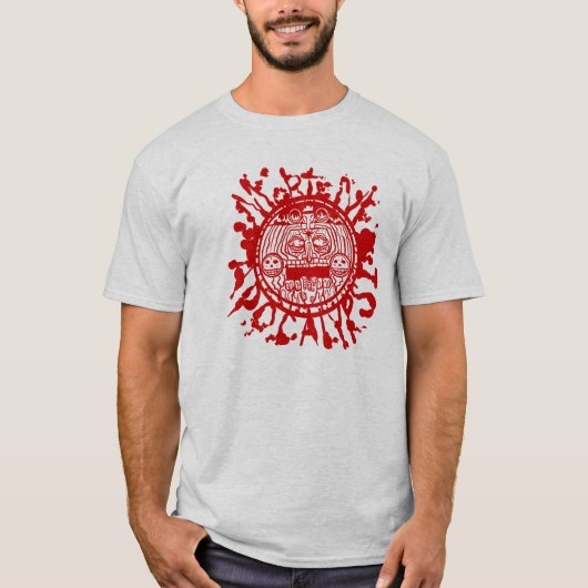 T-shirt Chemise d'insignes de Mortem Apocalypsi (rouge) (Devant)