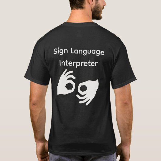 T-shirt Chemise d'interprète en langue des signes (Dos)