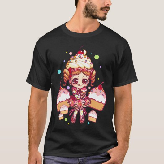 T-shirt chemise d'obscurité de Petit-chan (Devant)