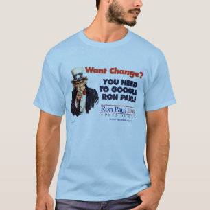 T-shirt Chemise d'Oncle Sam de Google Ron Paul