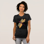 T-shirt Chemise d'or de libellule (Devant entier)