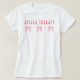 T-shirt Chemise d'orthophonie, Chemise SLP, Rubans roses,