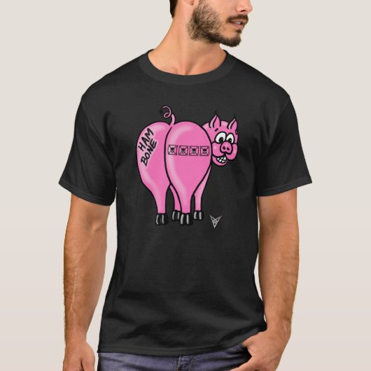 T-shirt chemise d'os de jambon (Devant)
