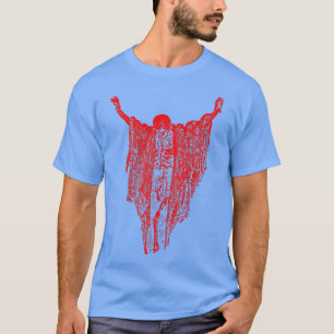 T-shirt Chemise d'os sèches - Pastel Goth Red Skeleton Dép