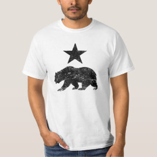 T-shirt Chemise d'ours affligée par République et d'étoile