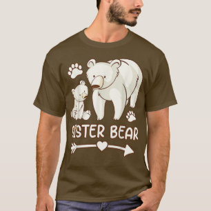 T-shirt chemise d'ours soeur, chemise d'ours soeur pour fe