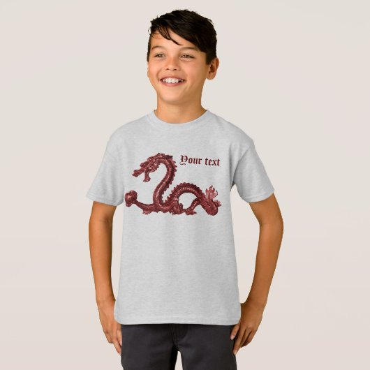 T-shirt Chemise Dragon - Customisée (Devant entier)