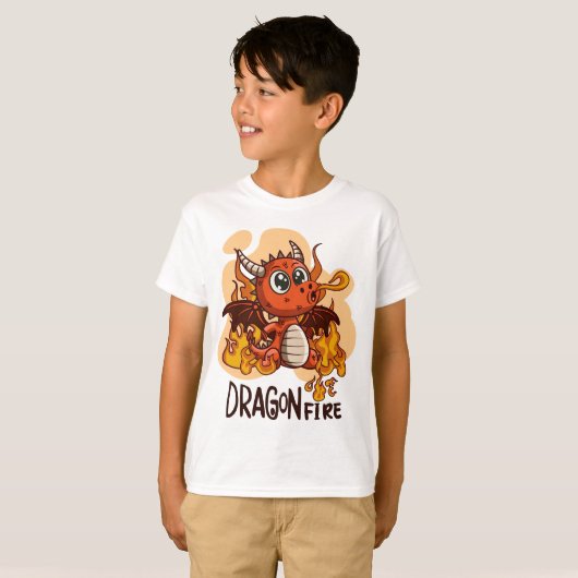 T-shirt Chemise Dragon Fire (Devant entier)