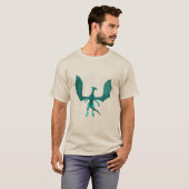 T-shirt Chemise Dragon turquoise (Devant entier)