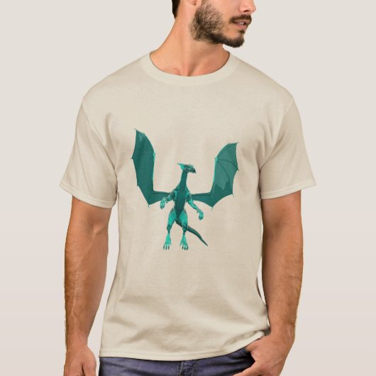 T-shirt Chemise Dragon turquoise (Devant)