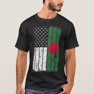 T-shirt Chemise Drapeau Américain Bangladais - Bangladesh 