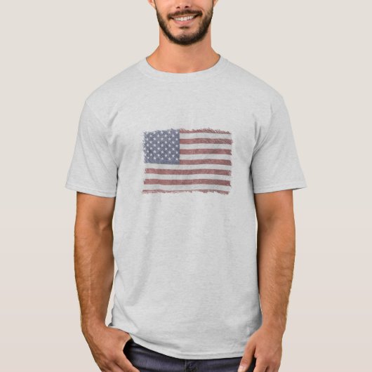 T-shirt Chemise Drapeau Américaine (Devant)