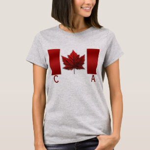 T-shirt Chemise Drapeau Canada Femmes Chemise Souvenir Can