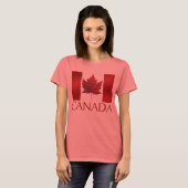 T-shirt Chemise Drapeau Canada Plus Taille Canada Baseball (Devant entier)