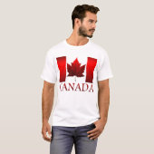 T-shirt Chemise Drapeau Canada Plus Taille Canada Baseball (Devant entier)