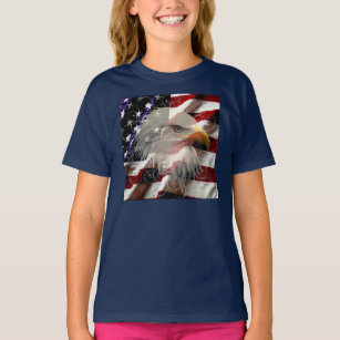T-shirt Chemise drapeau de l'aigle américain