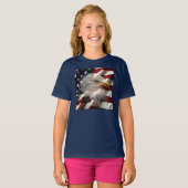 T-shirt Chemise drapeau de l'aigle américain (Devant entier)