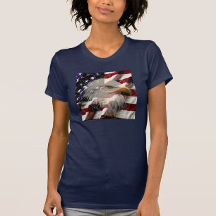 T-shirt Chemise drapeau de l'aigle américain