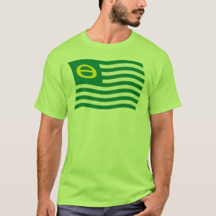 T-shirt Chemise Drapeau Du Mouvement Écologique