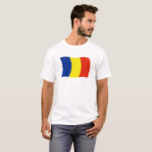 T-shirt Chemise Drapeau Roumain (Devant entier)