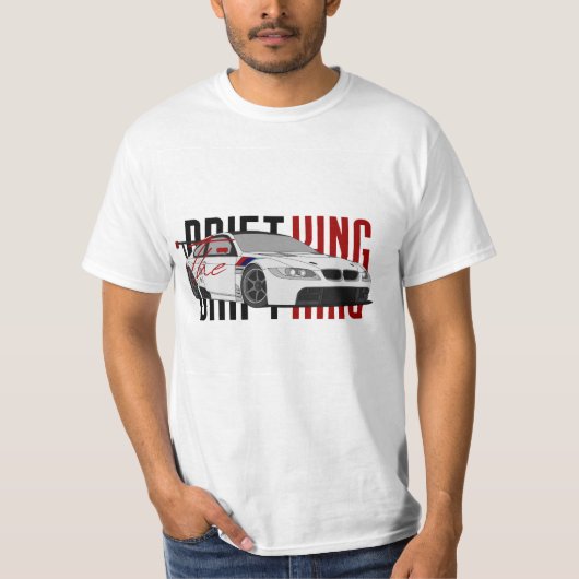 T-shirt Chemise Drifting Machine – Vitesse & Fumée (Devant)