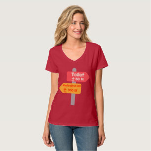 T-shirt chemise drôle à motif de panneau de signalisation