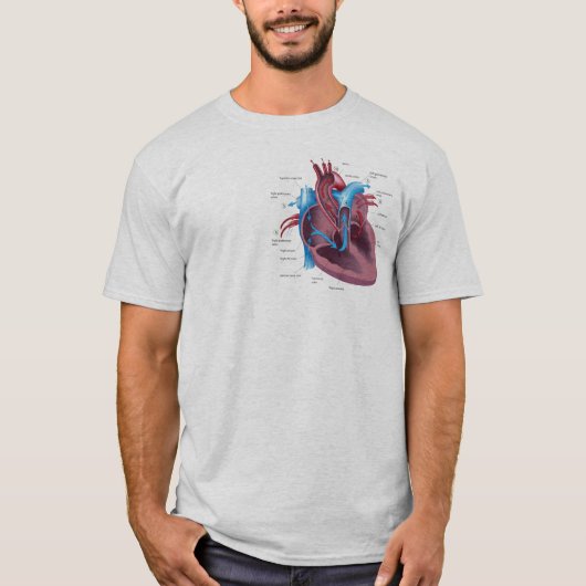 T-shirt Chemise drôle d'anatomie de coeur (Devant)