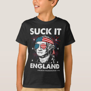 T-shirt Chemise drôle d'Angleterre suce-le 4 juillet Georg