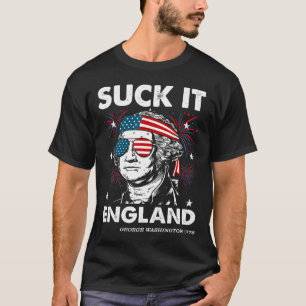 T-shirt Chemise drôle d'Angleterre suce-le 4 juillet Georg