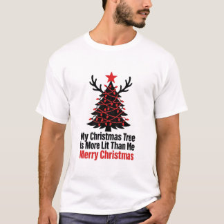 T-shirt Chemise drôle d'arbre de Noël - Cadeau illuminé po